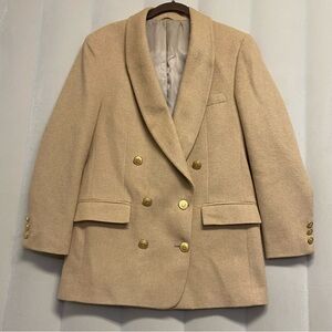 Vintage Pietrafesa Studio 121 Women’s Molly Blazer Jacket Size 4 100% Camel Hair